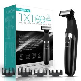 img 4 attached to 🏻 VOGOE TX100 Beard Trimmer: Rechargeable Electric Razor for Men, Cordless Hair Clippers, Waterproof Shaver