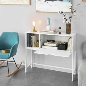 img 2 attached to Haotian FSB21-W: White Console Table with Drawers and Storage Shelf - Ideal for Entryway, Hallway, and Living Room Décor!