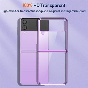 img 3 attached to 💜 Чехол Vizvera Samsung Galaxy Z Flip 3 5G 2021: Стильный и модный фиолетовый жесткий чехол с надежной защитой от падений.