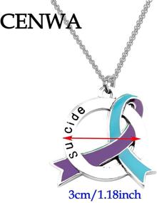img 3 attached to CENWA Suicide Awareness Necklace Purple N