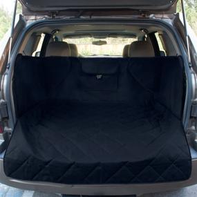 img 4 attached to FrontPet Quilted Dog Cargo Cover for SUV - Universal Fit for Any Pet Animal and Ultimate Vehicle Protection in Regular, Large, and Extra Large Sizes (Tan, Black, Grey)