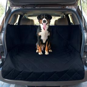 img 3 attached to FrontPet Quilted Dog Cargo Cover for SUV - Universal Fit for Any Pet Animal and Ultimate Vehicle Protection in Regular, Large, and Extra Large Sizes (Tan, Black, Grey)