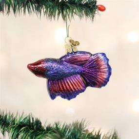 img 2 attached to 🐠 Exquisite Old World Christmas Ornaments: Fish Collection Glass Blown Ornaments for Christmas Tree Featuring Beautiful Betta Fish