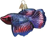 🐠 exquisite old world christmas ornaments: fish collection glass blown ornaments for christmas tree featuring beautiful betta fish logo