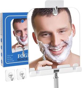 img 4 attached to 🪞 Fogless Shaving Mirror with Razor Hook: No-Fog Bathroom Shaving Mirror for Shower – Acrylic Shatterproof, Lightweight and Portable Wall Hanging Mirror (Square)