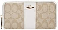 👛 coach signature leather accordion wallet: stylish handbag & wallet combo for women logo