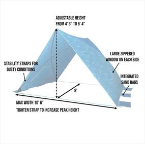 img 3 attached to 🏖️ Lightspeed Outdoors A Shade Beach Tent: Extra Large Adjustable Beach Shelter – Ultimate Sun Protection