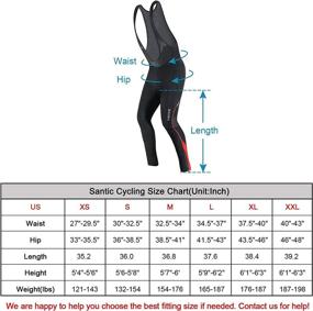 img 3 attached to 🚴 Santic Men's Cycling Bib Pants: Enhanced Comfort and Convenience with 3D Padding, Pockets, and Bib Tights