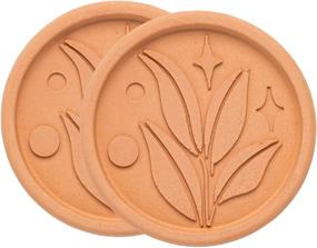 img 4 attached to Goodful Brown Sugar Saver and Softener, Leaf Design, Reusable Clay Disc, 2 Pack, Terracotta