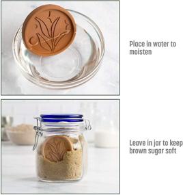 img 2 attached to Goodful Brown Sugar Saver and Softener, Leaf Design, Reusable Clay Disc, 2 Pack, Terracotta