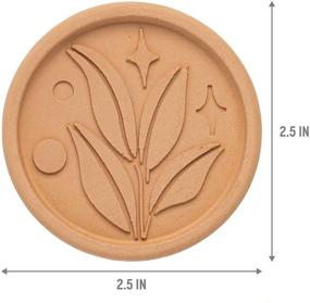 img 1 attached to Goodful Brown Sugar Saver and Softener, Leaf Design, Reusable Clay Disc, 2 Pack, Terracotta