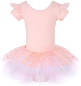img 4 attached to 🩰 Active Wear for Girls - MdnMd Polka Dot Leotard Ballerina Dancewear