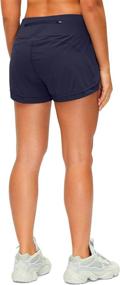 img 2 attached to 🏃 Quick-Dry Women's Running Shorts with Zipper Pocket - 3 Inch Workout Athletic Gym Shorts