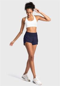 img 1 attached to 🏃 Quick-Dry Women's Running Shorts with Zipper Pocket - 3 Inch Workout Athletic Gym Shorts