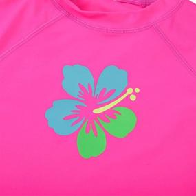 img 2 attached to 🌺 Stylish Dayu Girls' Flower Long Sleeve Rashguard: Trendy and Protective Swimwear