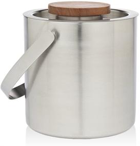 img 1 attached to Ведерко для льда Godinger Silver Bucket Wood Knob