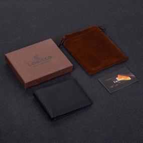 img 1 attached to 👔 Lositto Men's Genuine Black Nappa Wallets, Card Cases & Money Organizers - Excellent Men's Accessories for Blocking