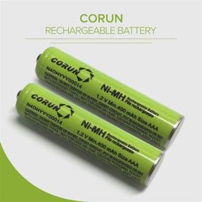 img 1 attached to 🔋 2-Pack Corun N4DHYYY00014 1.2V 400mAh OEM AAA Batteries for Panasonic Cordless Phone BK-40AAABU KX-TGE463 S KX-TGE445 B KX-TGE433 B KX-TGE274 S KX-TGE275 S KX-TGD224 N KX-TGE475 S