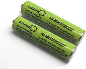 img 3 attached to 🔋 2-Pack Corun N4DHYYY00014 1.2V 400mAh OEM AAA Batteries for Panasonic Cordless Phone BK-40AAABU KX-TGE463 S KX-TGE445 B KX-TGE433 B KX-TGE274 S KX-TGE275 S KX-TGD224 N KX-TGE475 S