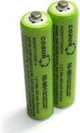 🔋 2-пакета corun n4dhyyy00014 1,2v 400mah оем aaa аккумуляторы для беспроводного телефона panasonic bk-40aaabu kx-tge463 s kx-tge445 b kx-tge433 b kx-tge274 s kx-tge275 s kx-tgd224 n kx-tge475 s логотип