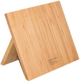 img 3 attached to 🔪 Magnetic Knife Block with Bamboo Butcher Block - Knife Holder and Storage Rack + Chopping Board for Meats, Cheese, and Veggies - Kitchen Décor (Natural Bamboo, Without Knives)