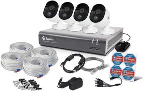 img 1 attached to 📷 Swann 8 Channel 4 Camera Security System, Wired Surveillance 1080p Full HD DVR 1TB HDD, Indoor/Outdoor, Heat & Motion Detection + Night Vision, Google Assistant + Alexa Compatible, SWDVK-845804V