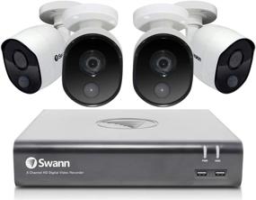 img 4 attached to 📷 Swann 8 Channel 4 Camera Security System, Wired Surveillance 1080p Full HD DVR 1TB HDD, Indoor/Outdoor, Heat & Motion Detection + Night Vision, Google Assistant + Alexa Compatible, SWDVK-845804V