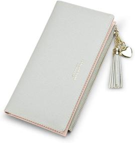 img 4 attached to Wallets Fashion Tassel Zipper Checkbook