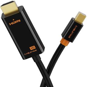 img 4 attached to CABLETIME Mini DisplayPort to HDMI Cable 1080P 3.3 FT Thunderbolt to HDMI Adapter: Top-Quality Gold-Plated Cord Converter for MacBook, Surface, Monitor, Projector & More