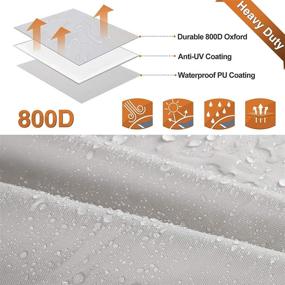 img 3 attached to 🚤 Enhanced Waterproof Ripstop 800D Trailerable Pontoon Boat Cover with Motor Protection