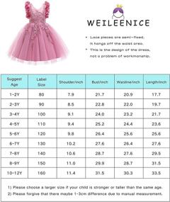 img 3 attached to 🌸 Weileenice Flower Girl Lace Dress - Perfect for Pageants, Weddings & Holiday Parties!