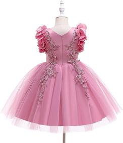 img 1 attached to 🌸 Weileenice Flower Girl Lace Dress - Perfect for Pageants, Weddings & Holiday Parties!