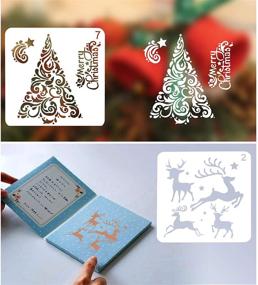 img 4 attached to 🎄 Christmas Stencils for Decorative Journaling and Scrapbooking