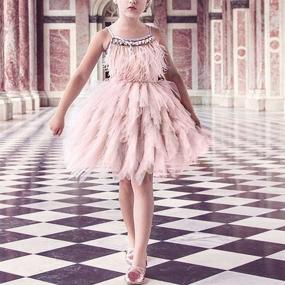 img 3 attached to 👗 IWEMEK Ruffles Tassels Princess Birthday Girls' Dresses: Perfect Party Attire