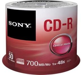 img 1 attached to 📀 Sony 50CDQ80SP CD-R Data Recordable Media - 50 Pack Spindle: High-Quality Blank CDs for Reliable Data Storage