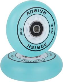 img 4 attached to 🔆 AOWISH 76mm LED Flash Ripstick Wheels - Light Up Ripstik Wheels with Flashing Ripsurf Caster Board Replacement, 90A & ABEC-9 Bearings (2-Pack)