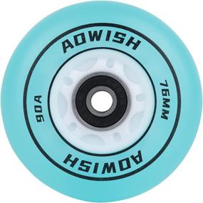 img 1 attached to 🔆 AOWISH 76mm LED Flash Ripstick Wheels - Light Up Ripstik Wheels with Flashing Ripsurf Caster Board Replacement, 90A & ABEC-9 Bearings (2-Pack)