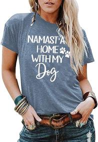 img 3 attached to 🐶 Fun and Quirky Dog Mom Tshirts for Women: Graphic Print Short Sleeve O Neck Tees with Dog Paw Design