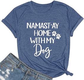 img 4 attached to 🐶 Fun and Quirky Dog Mom Tshirts for Women: Graphic Print Short Sleeve O Neck Tees with Dog Paw Design