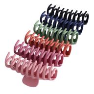 🦁 6pcs 4-inch matte big hair claw clips - large nonslip hair clips with strong hold for thick hair women and girls (available in 6 colors) logo