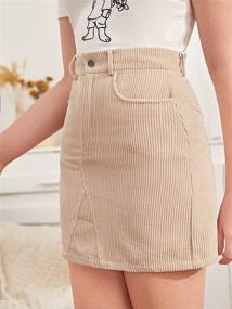 img 1 attached to 👗 Stylish and Versatile: Milumia Girl's High Waisted Corduroy Mini Skirt with Pockets