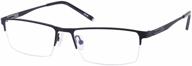 trendy half-frame glasses in titanium alloy - 1.00 strength logo