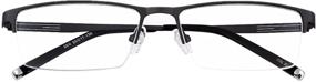 img 1 attached to Trendy Half-Frame Glasses in Titanium Alloy - 1.00 Strength