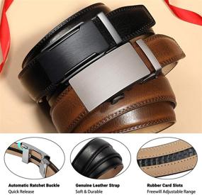 img 1 attached to 👖 ITIEZY Genuine Leather Ratchet Automatic Adjustable Belt