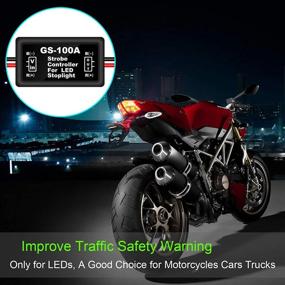 img 3 attached to 🚨 [Upgraded Version] Kinstecks 2PCS LED Flash Strobe Controller: Enhance Brake Light Safety with Flashing Brake Light Strobe Module for Motorcycles, Cars, and Trucks (Only for LEDs)