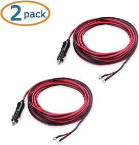 img 3 attached to 🔌 Cable Matters 2-Pack 12V Car Power Inverter Cord - 15 Feet with Eyelet Terminals and 15A Fuse