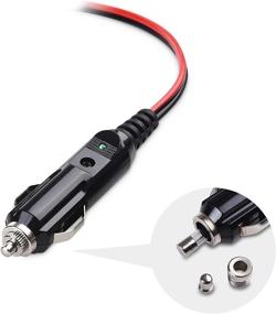 img 1 attached to 🔌 Cable Matters 2-Pack 12V Car Power Inverter Cord - 15 Feet with Eyelet Terminals and 15A Fuse