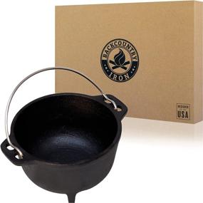 img 4 attached to 🔥 Preseasoned Medium Backcountry Iron 4.75" Cast Iron Cauldron for Wicca, Witchcraft, and Altar Supplies - Ideal for Athame, Incense, Candles, Cloth, Potpourri