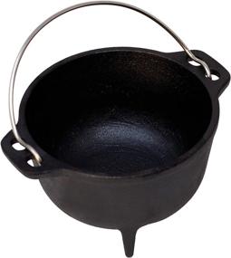 img 1 attached to 🔥 Preseasoned Medium Backcountry Iron 4.75" Cast Iron Cauldron for Wicca, Witchcraft, and Altar Supplies - Ideal for Athame, Incense, Candles, Cloth, Potpourri