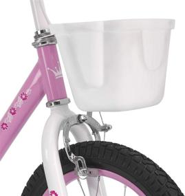 img 3 attached to 🚲 CYCMOTO Flower Girls Bike with Basket & Bell: 14" & 16" Kids Bike for Age 3-6 Years (Blue Purple Pink)